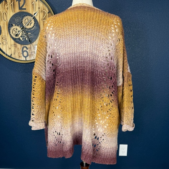 Maurices Spacedye Wave Stitch 3/4 Sleeve Cardigan Plus Size 3X - Picture 4 of 8